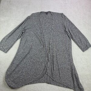 Eileen Fisher Gray Open Front Rayon Cardigan Women's‎ Size XL Lightweight Knit